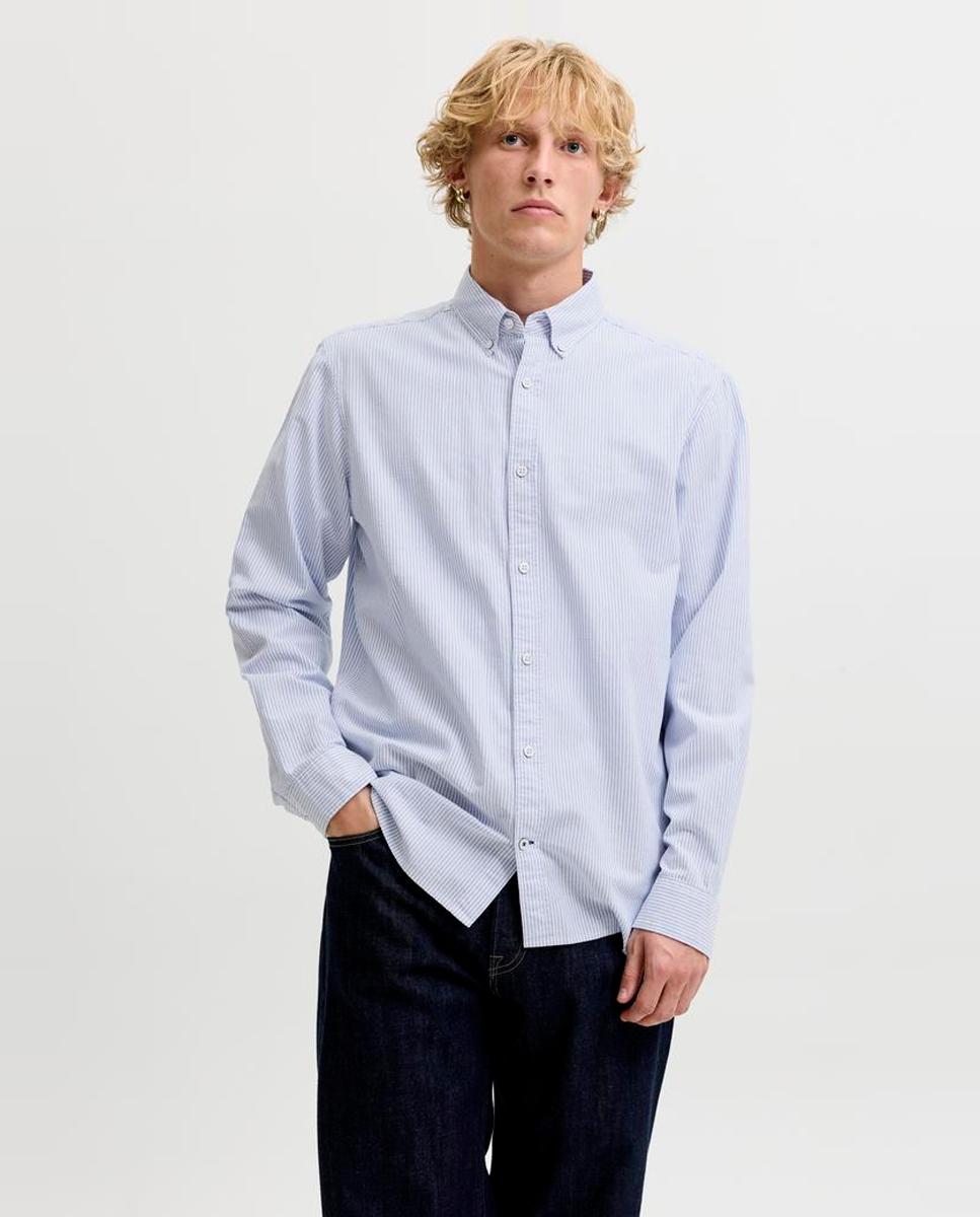 Camisa Oxford de hombre - Jack & Jones - Azul Azul-1