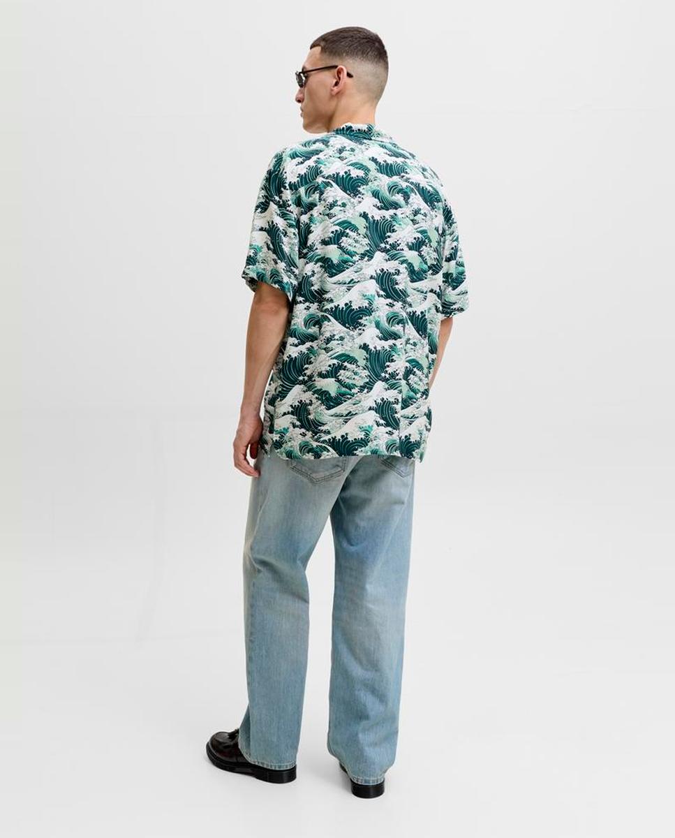 Camisa resort de hombre manga corta - Jack & Jones - Azul Azul-2