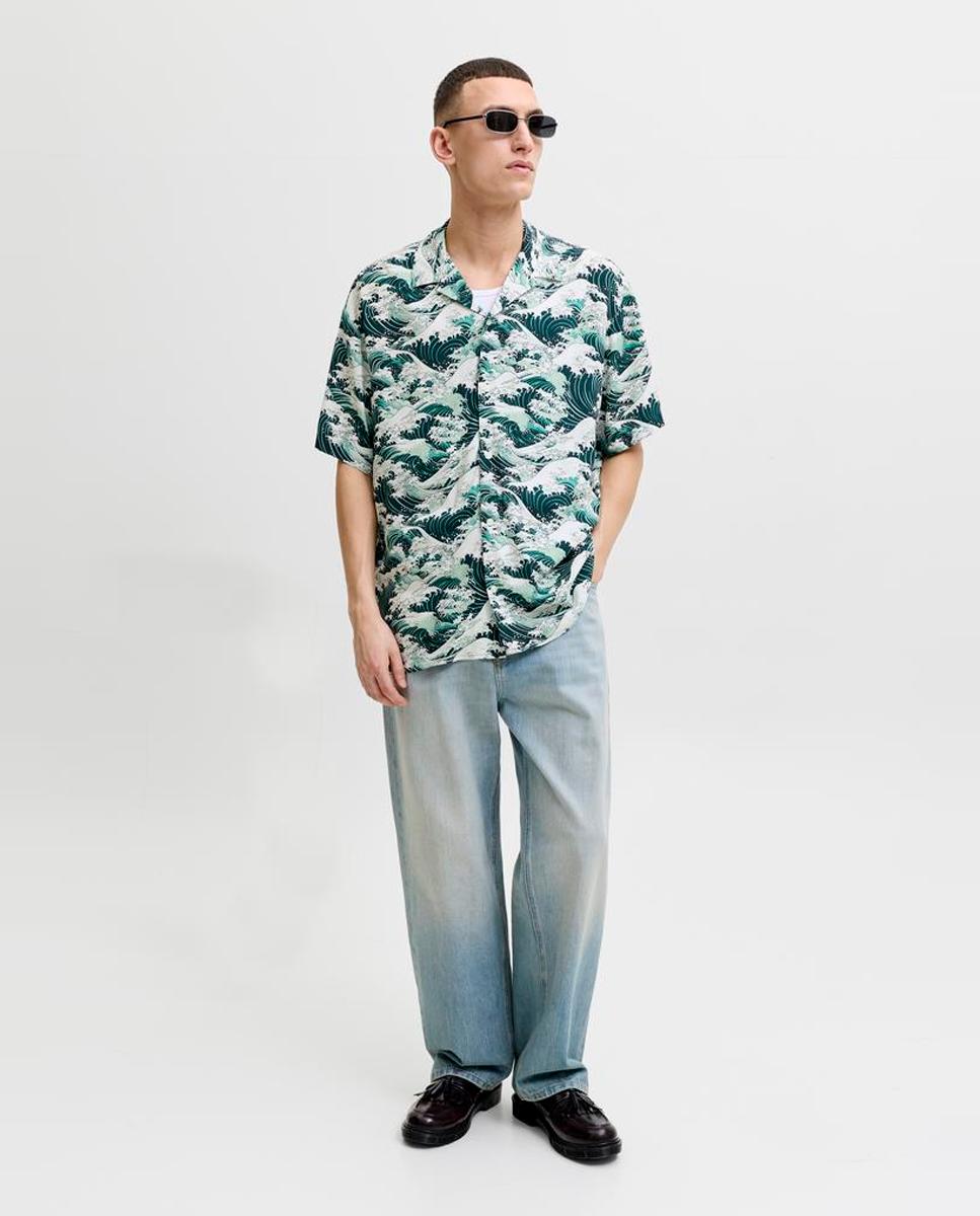Camisa resort de hombre manga corta - Jack & Jones - Azul Azul-8