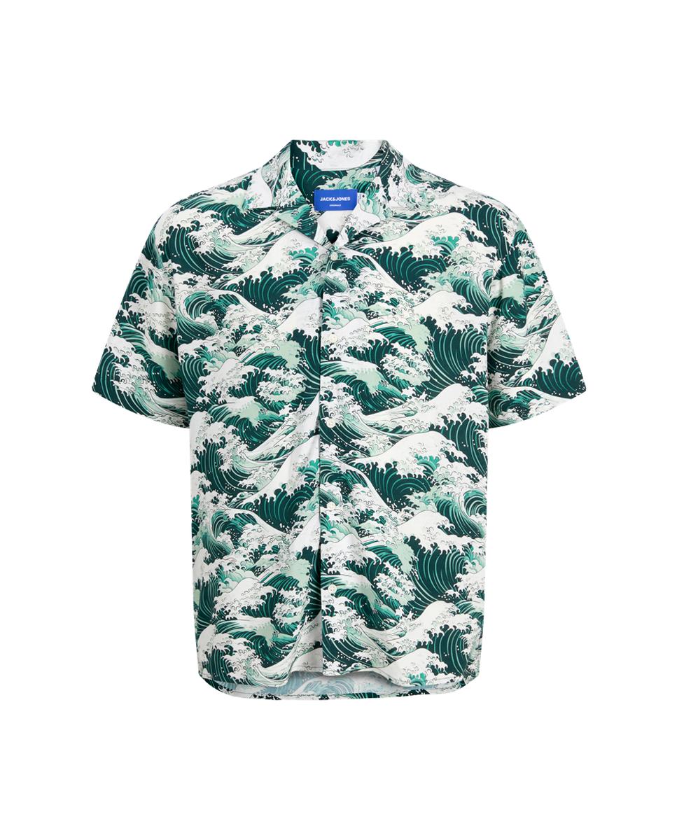 Camisa resort de hombre manga corta - Jack & Jones - Azul Azul-6