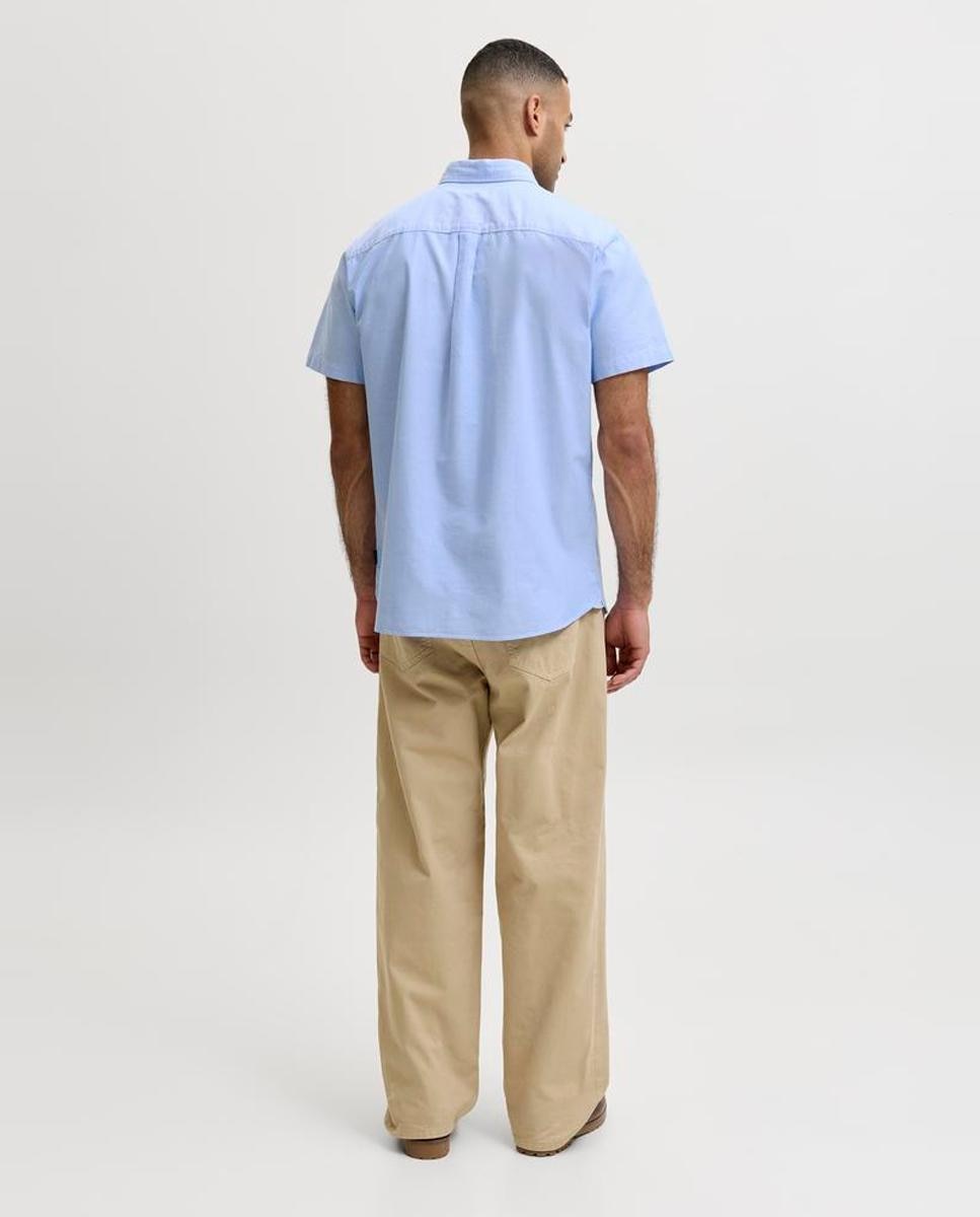 Camisa Oxford de manga corta de hombre - Jack & Jones - Azul claro Azul claro-2