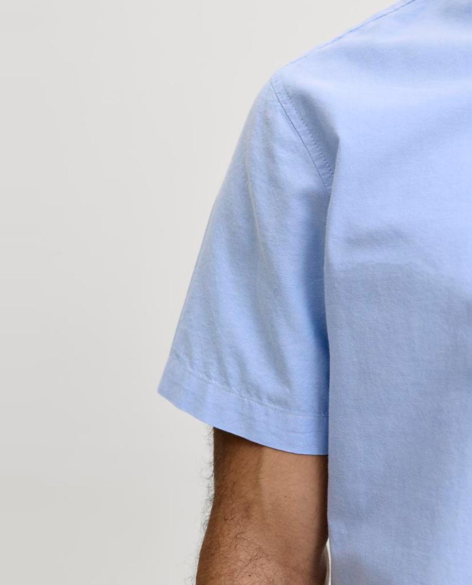 Camisa Oxford de manga corta de hombre - Jack & Jones - Azul claro Azul claro-5