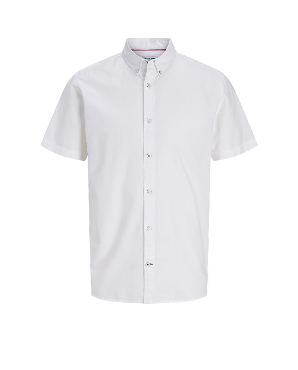 Camisa Oxford de Manga Curta Branco-6