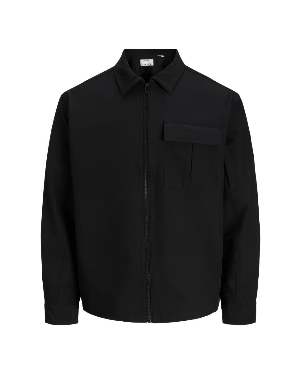 Sobrecamisa de hombre relaxed fit con cremallera - Jack & Jones - Negro Negro-1