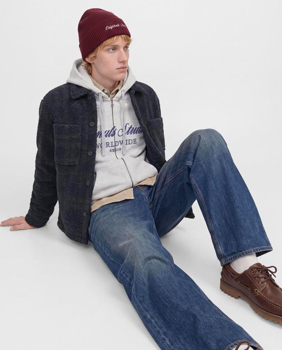 Imagen 3 de Sobrecamisa teddy de hombre - Jack & Jones - Azul marino Azul marino