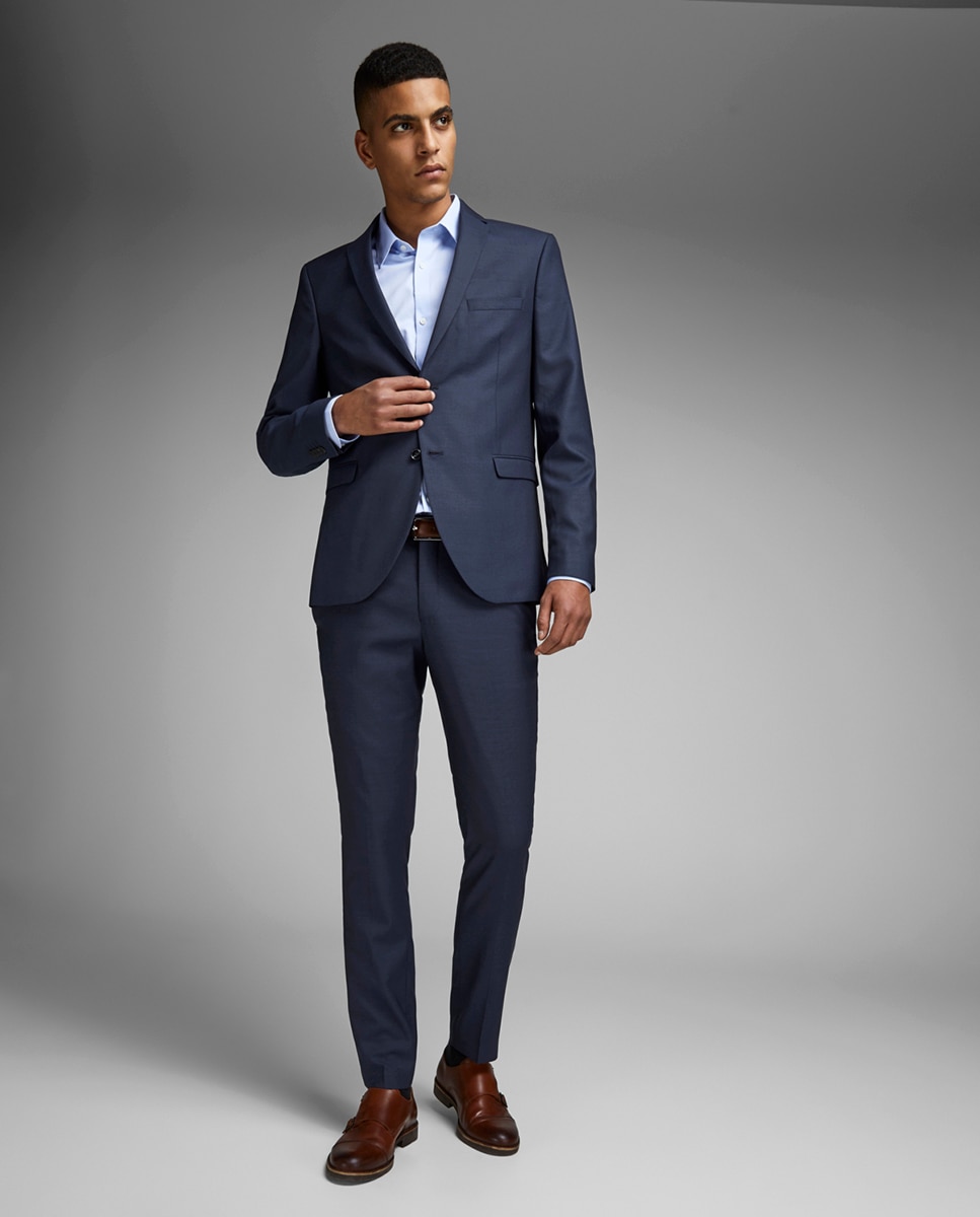 Blazer azul-marinho slim Azul-marinho-3