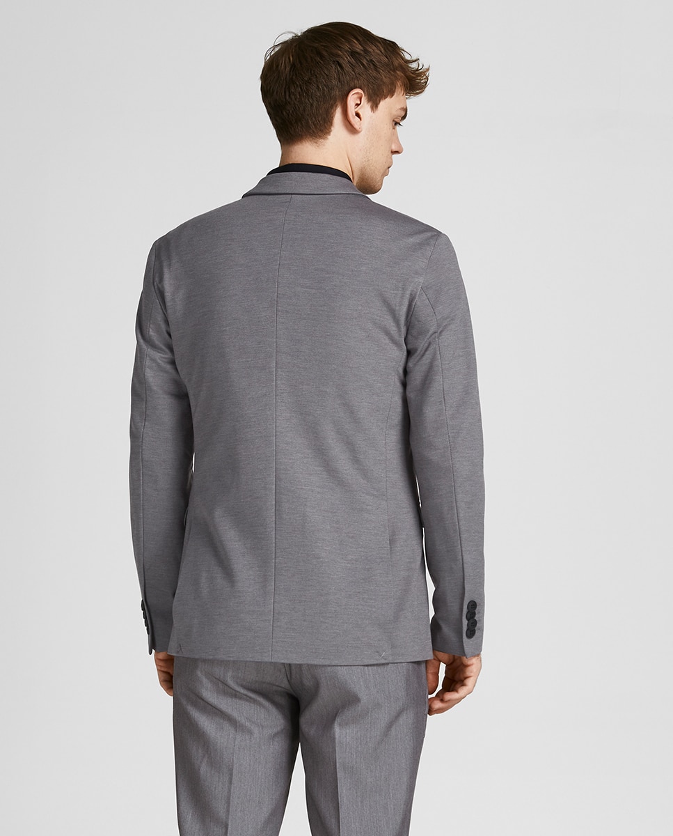 Chaqueta de hombre de traje slim - Jack & Jones - Gris Gris-2