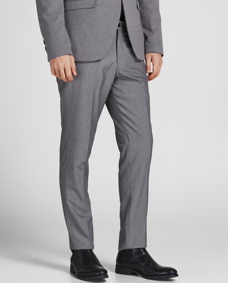 Calças Chino Cinzento-2