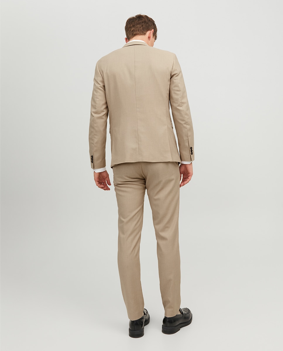 Blazer preto slim Bege-2