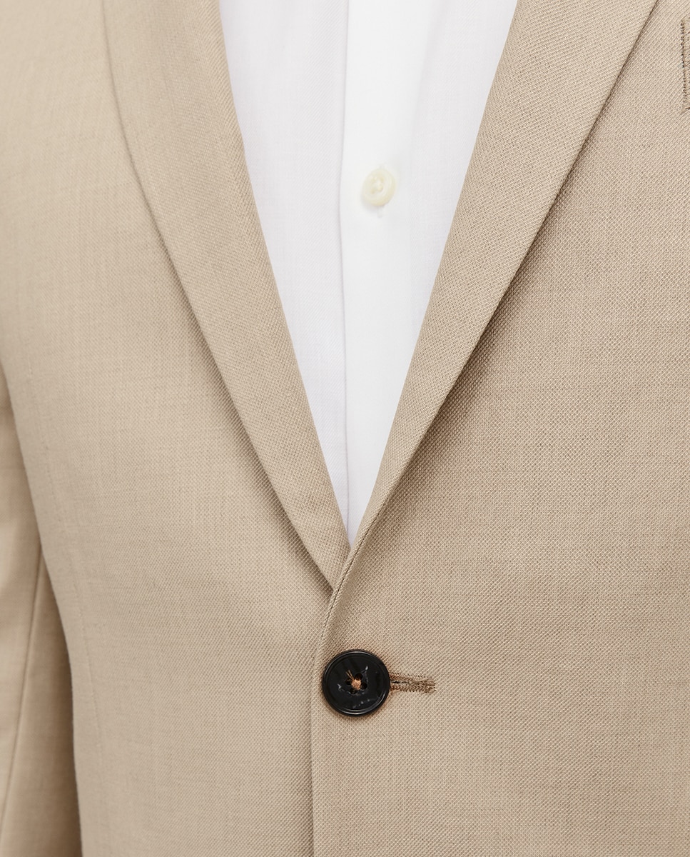 Blazer preto slim Bege-4