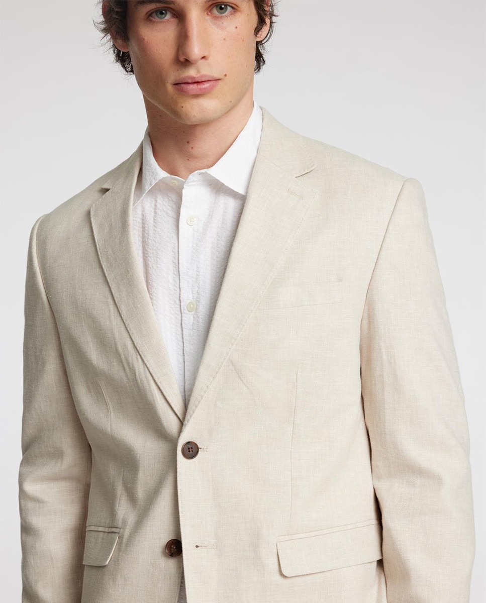 Blazer regular fit Cinzento-4