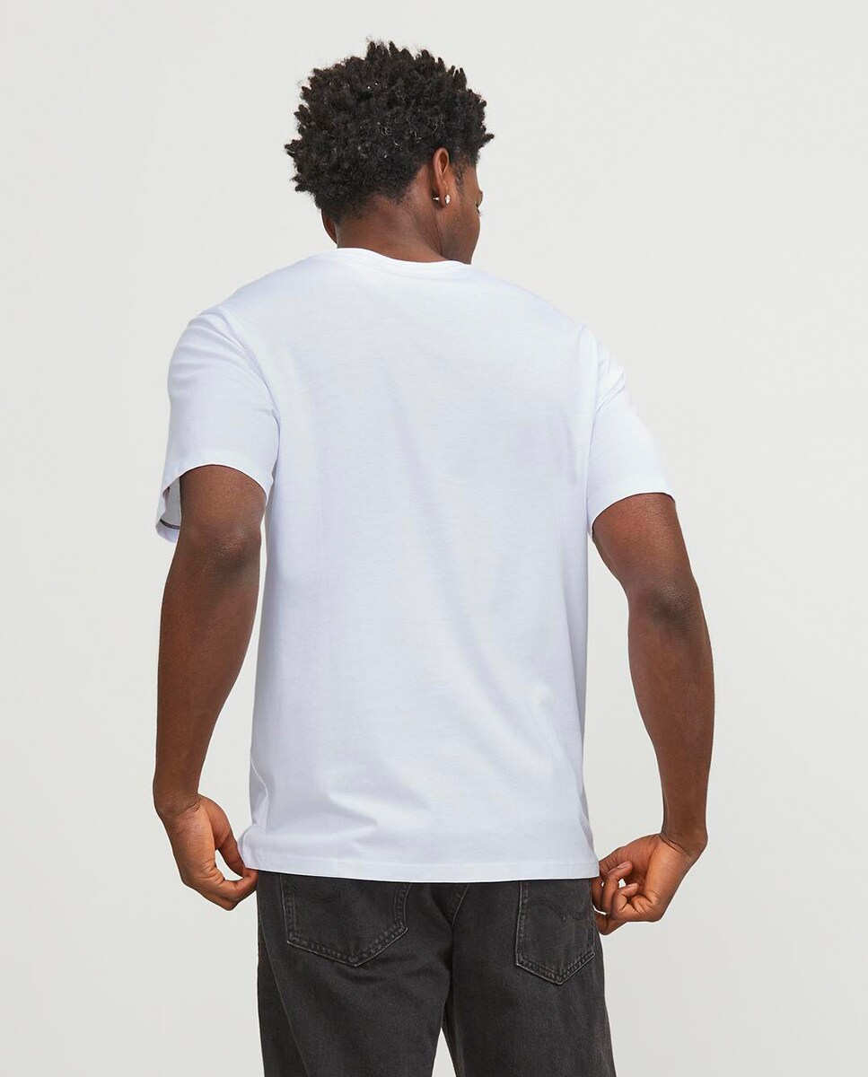 T-shirt com manga curta Branco-2