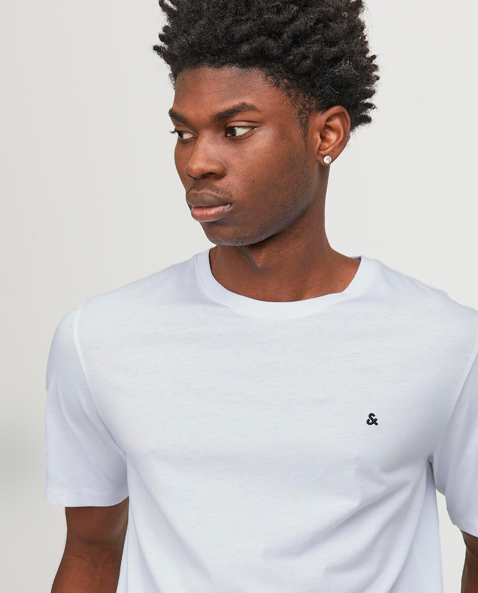 T-shirt com manga curta Branco-3