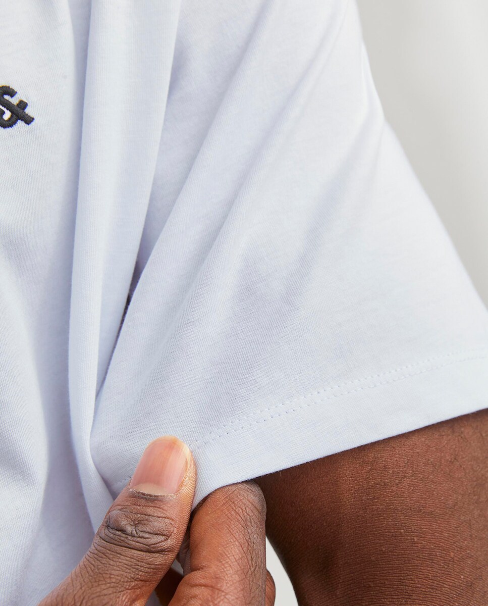 T-shirt com manga curta Branco-5