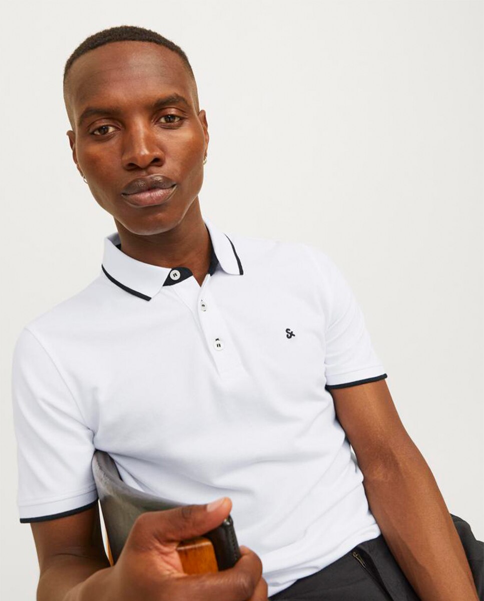 Polo de hombre slim - Jack & Jones - Blanco Blanco-3