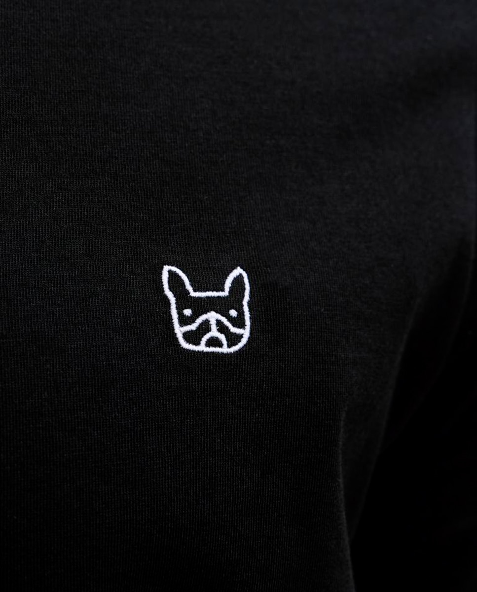 T-shirt de manga curta de homem amarela Preto-4