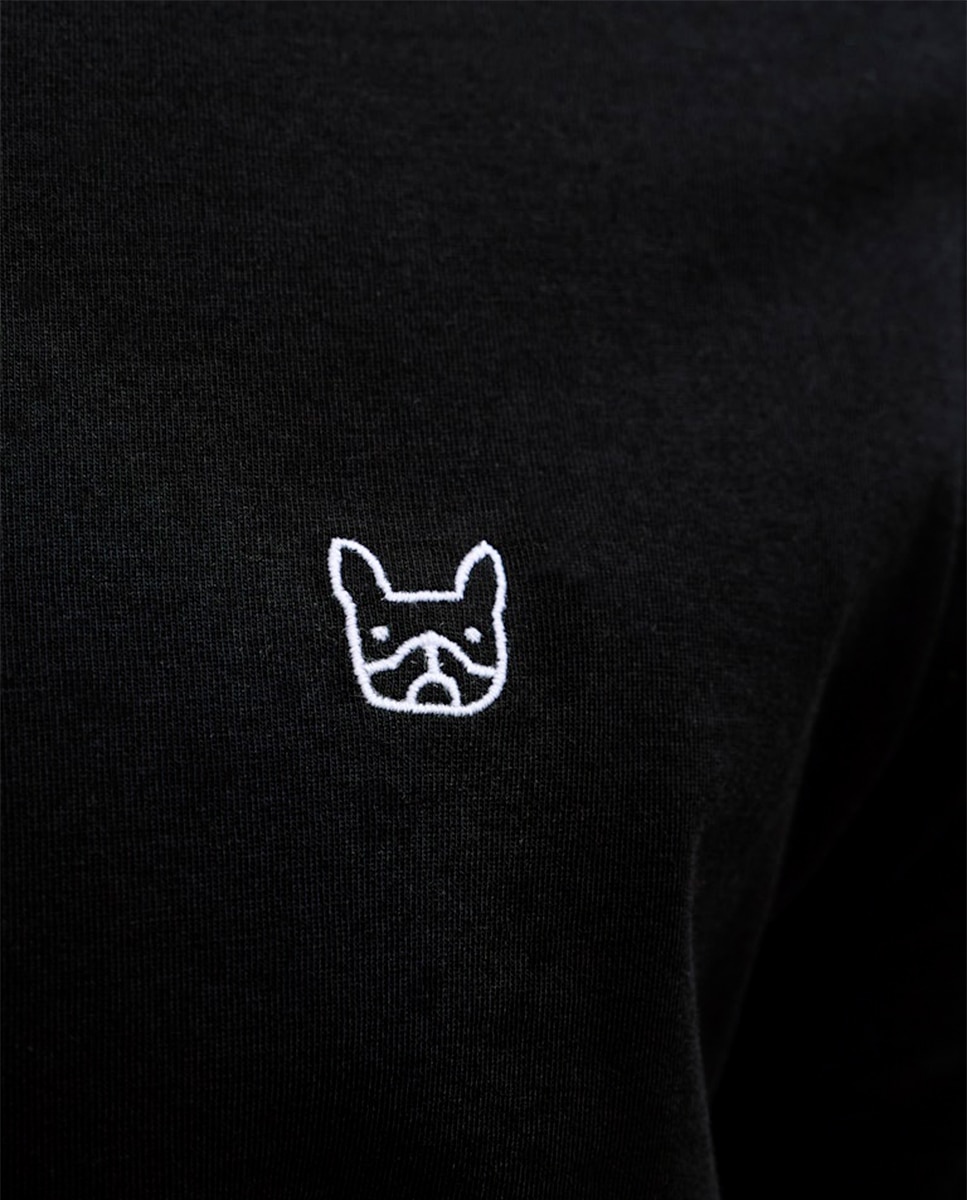 T-shirt de manga curta de homem amarela Preto-5