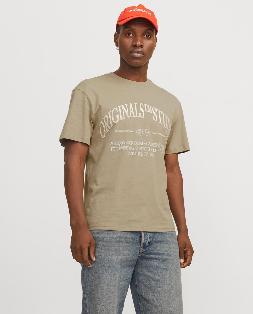 T-shirt de Manga Curta com Logótipo à Frente Verde-claro-1