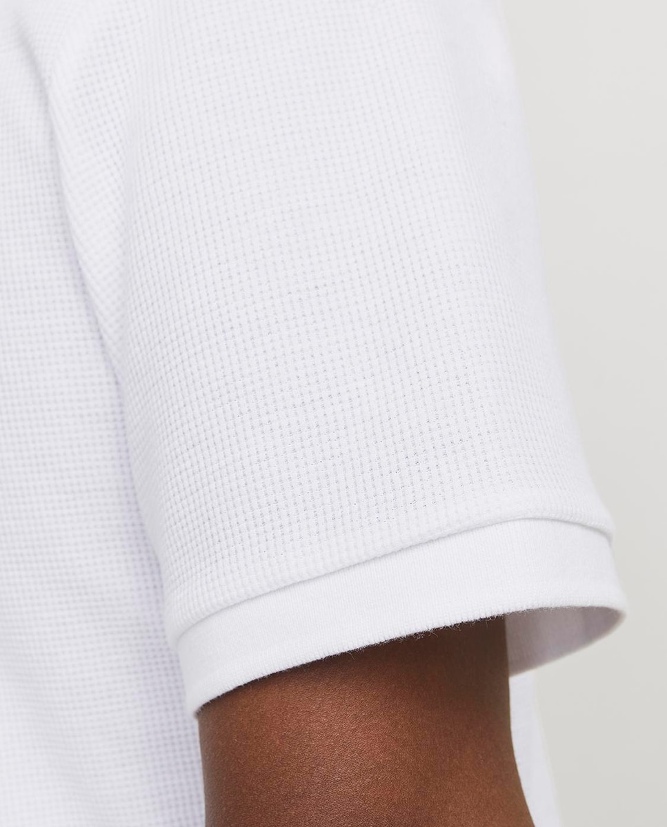 Polo Liso com Manga Curta Branco-4