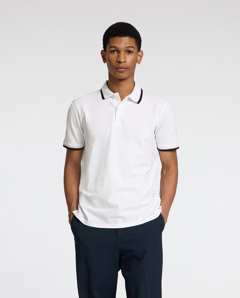 Polo Slim Fit Branco-1