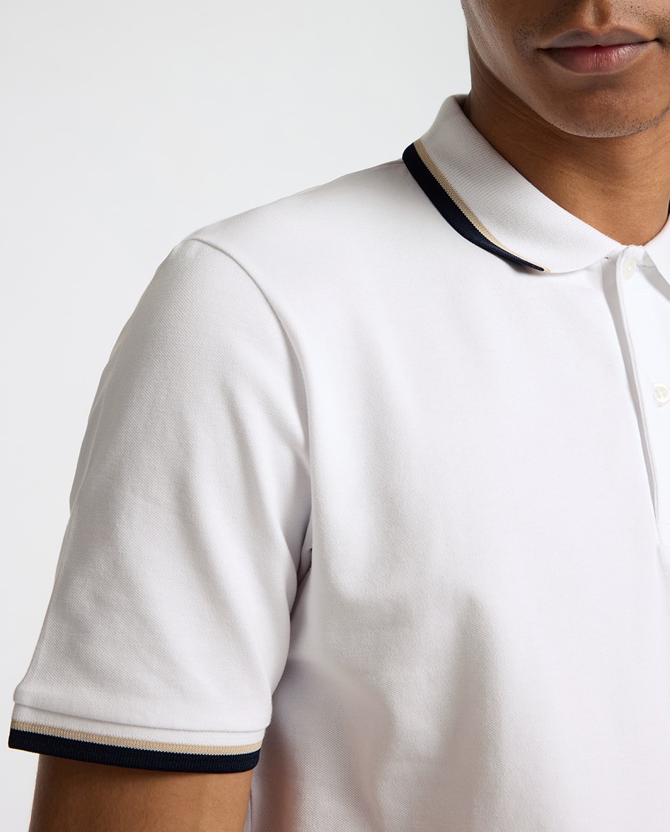 Polo Slim Fit Branco-3