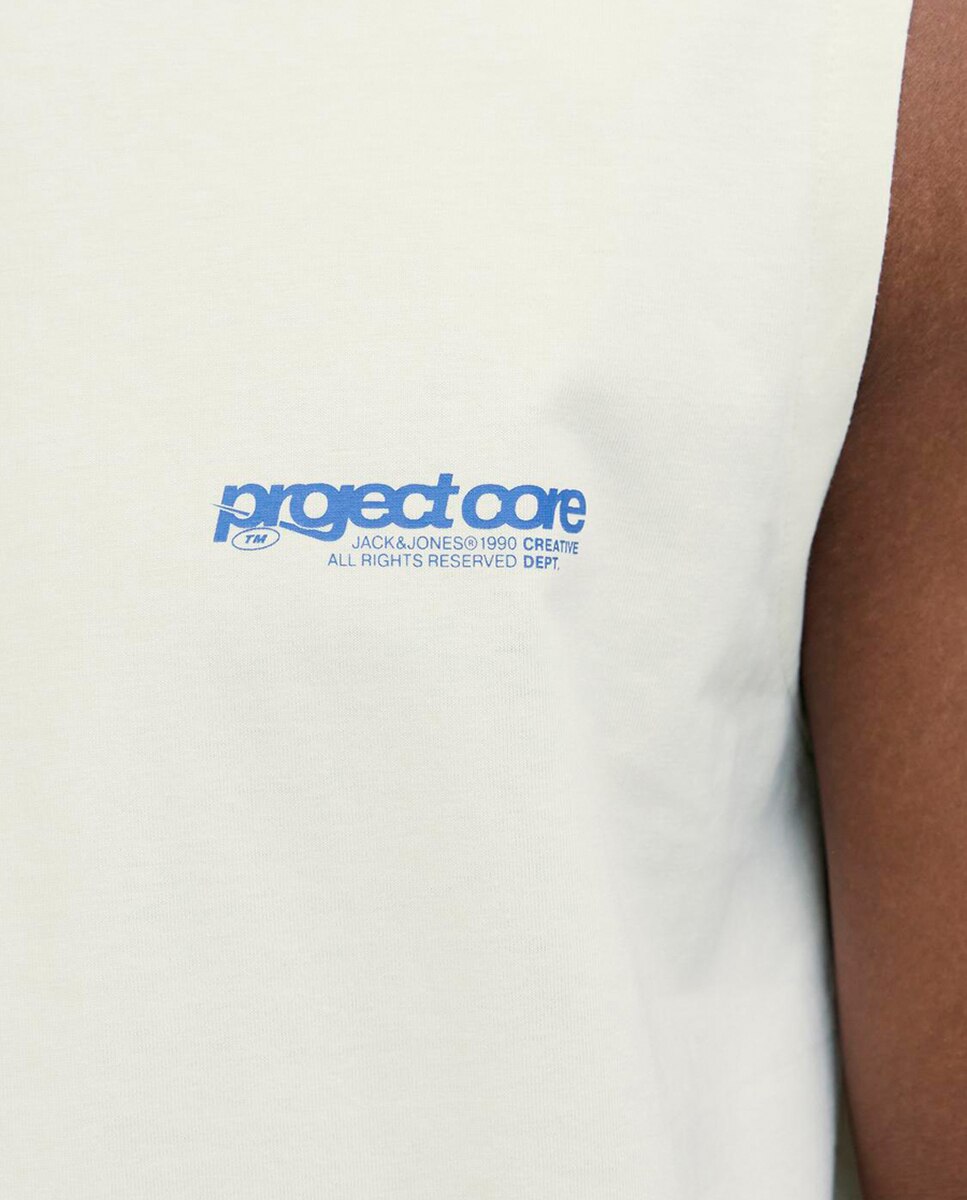 T-shirt sem Mangas com Estampado Lateral e Backprint Cru-6