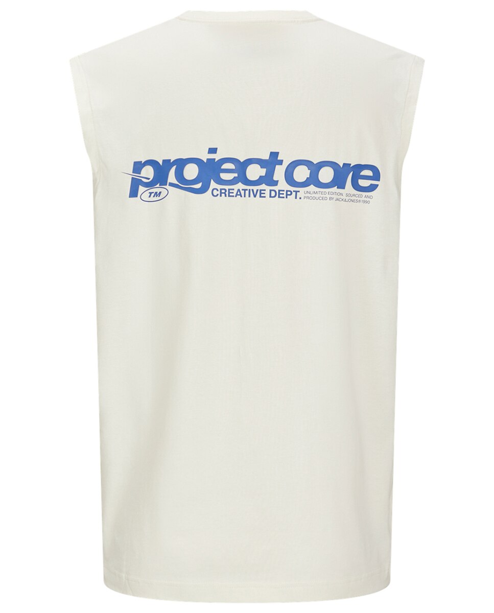 T-shirt sem Mangas com Estampado Lateral e Backprint Cru-8