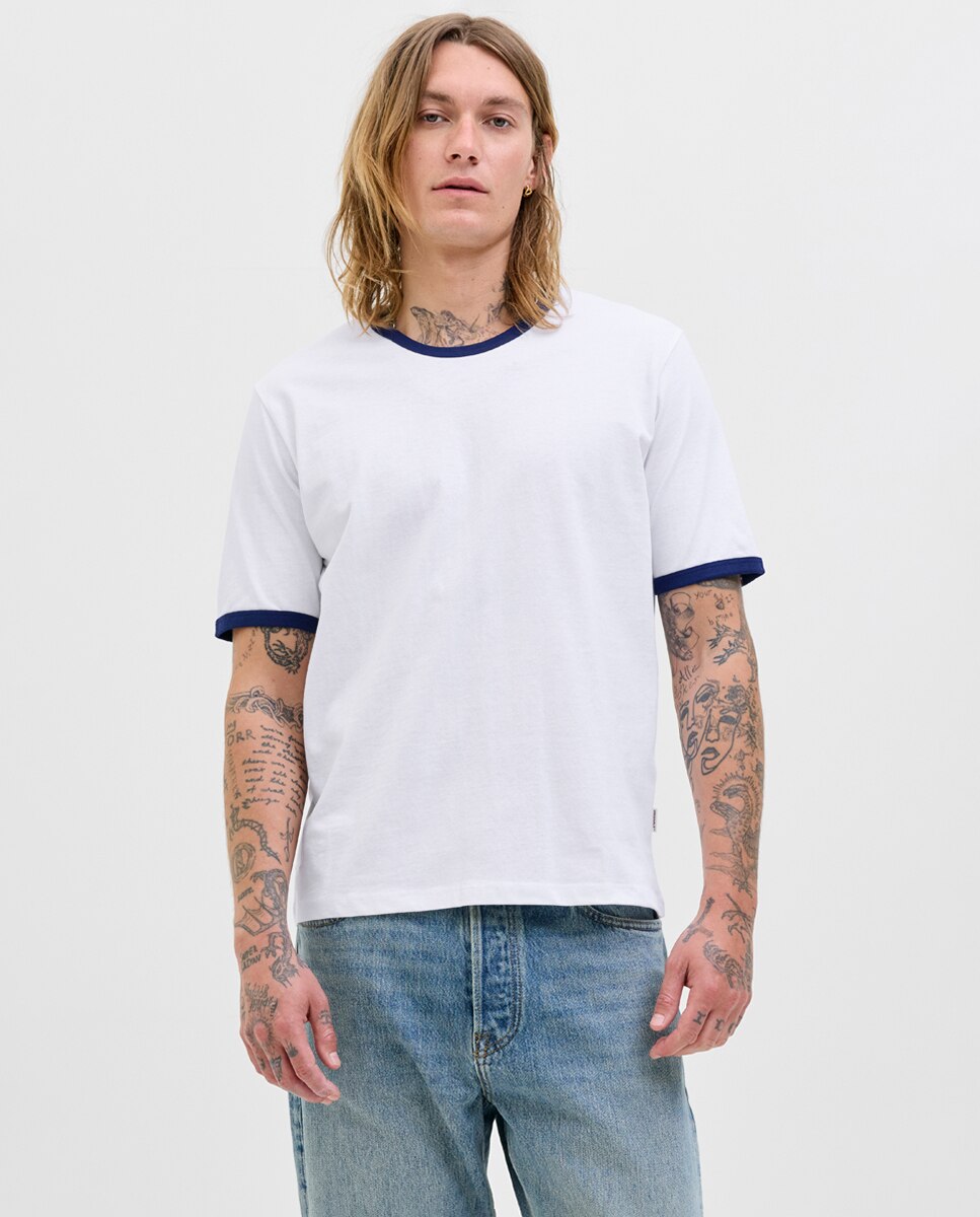 T-shirt Lisa com Manga Curta Branco-1