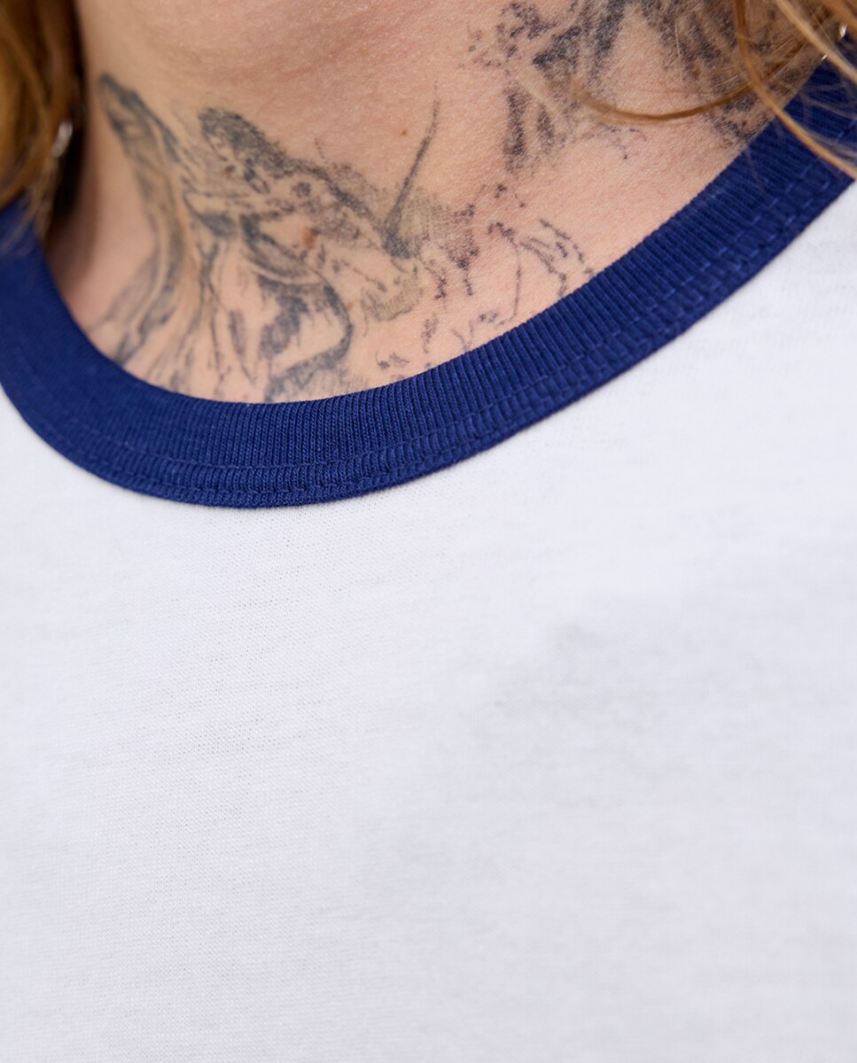 T-shirt Lisa com Manga Curta Branco-4