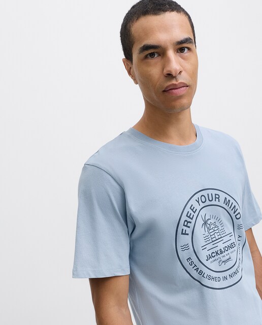 Imagem 0 de T-shirt de Manga Curta com Estampado à Frente