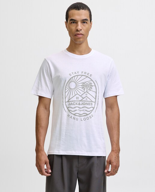 Imagem 0 de T-shirt de Manga Curta com Estampado à Frente