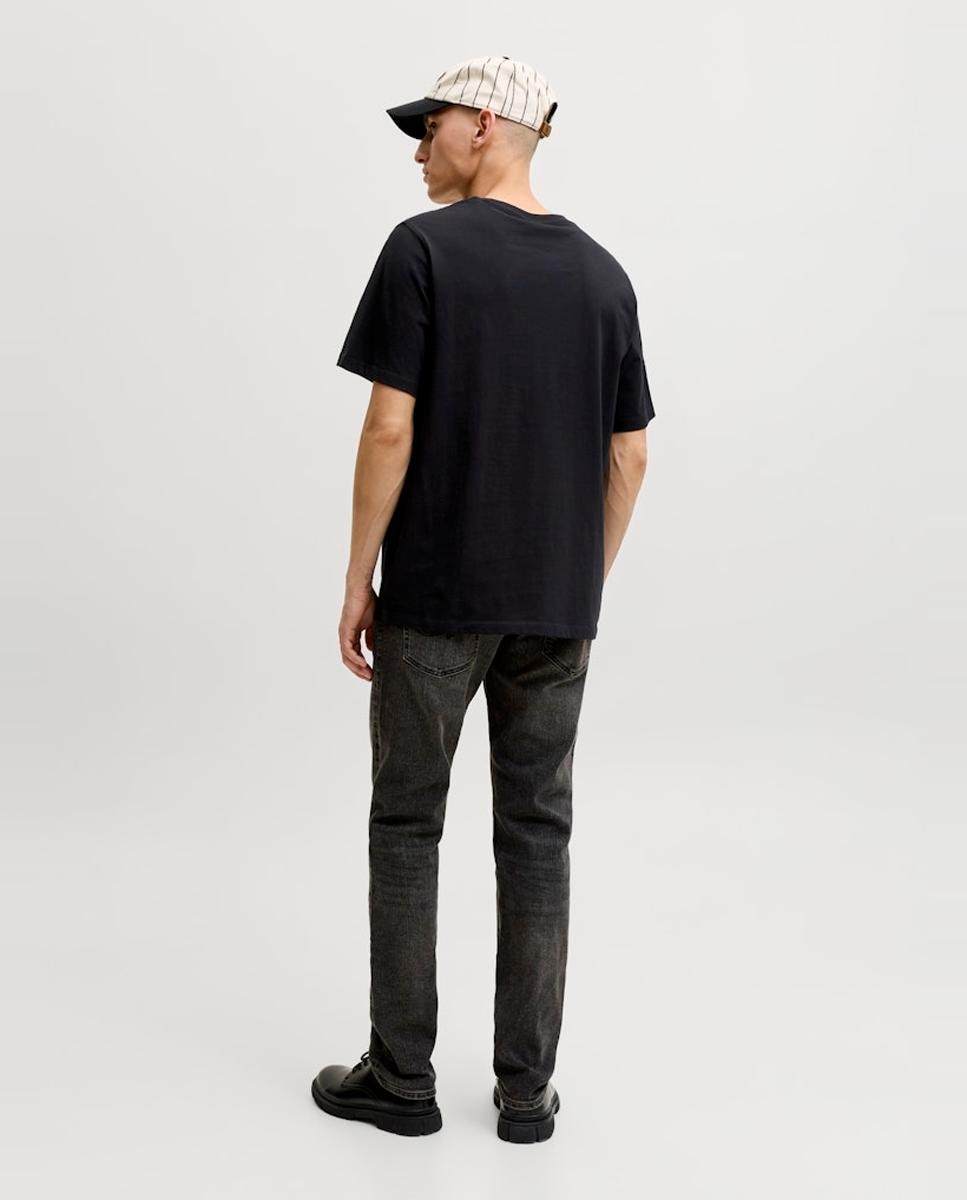 Camiseta de hombre en algodón BCI azul de manga corta - Jack & Jones - Negro Negro-2
