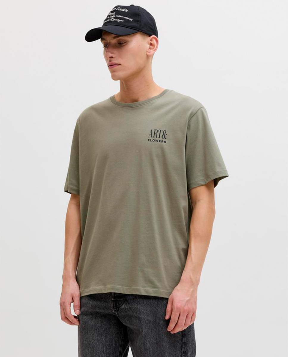 Imagem 0 de T-shirt de Manga Curta com Estampado Traseiro