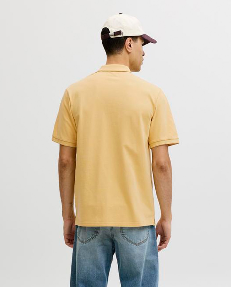 Pólo liso com manga curta Amarelo-2