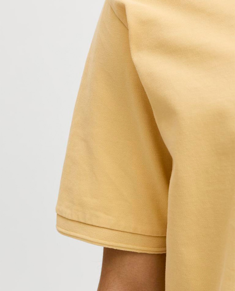Pólo liso com manga curta Amarelo-4