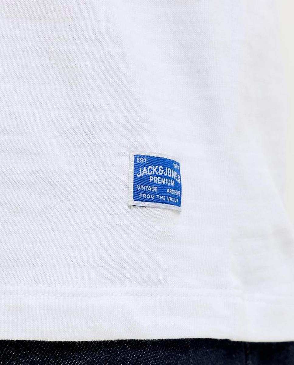 T-shirt de manga curta com logótipo à frente Branco-4