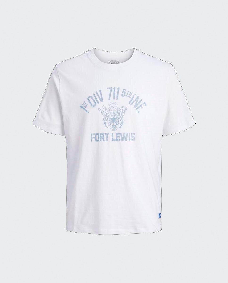 T-shirt de manga curta com logótipo à frente Branco-6