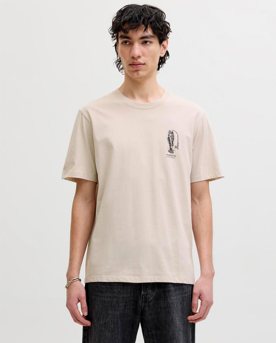 Imagem 0 de T-shirt de Manga Curta com Estampado Traseiro