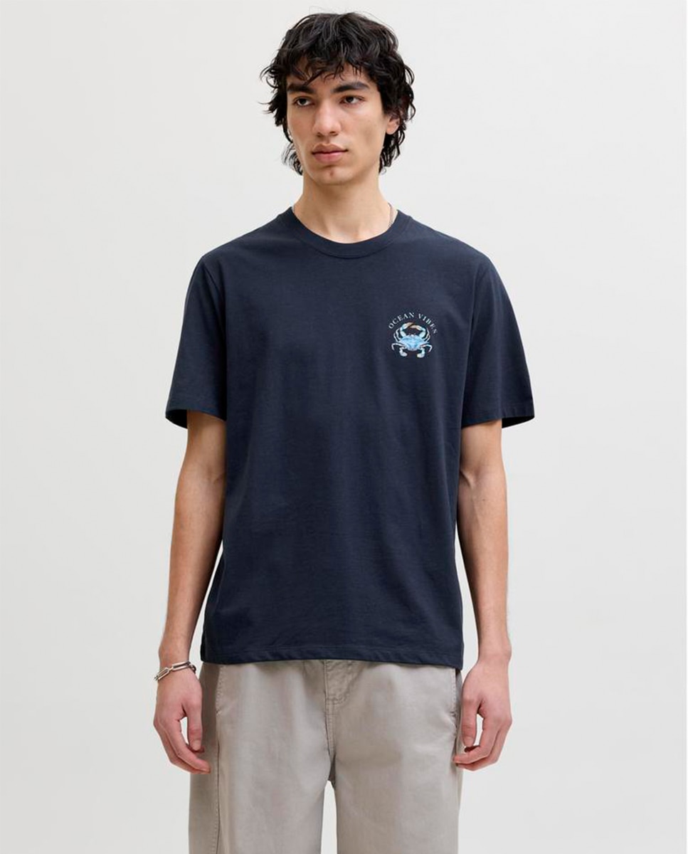 Imagem 0 de T-shirt de Manga Curta com Estampado Traseiro