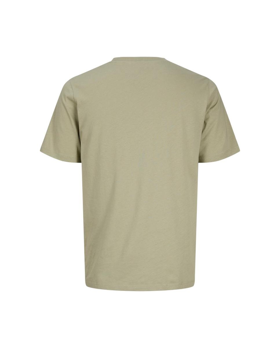 T-shirt de Manga Curta com Estampado à Frente Verde-7