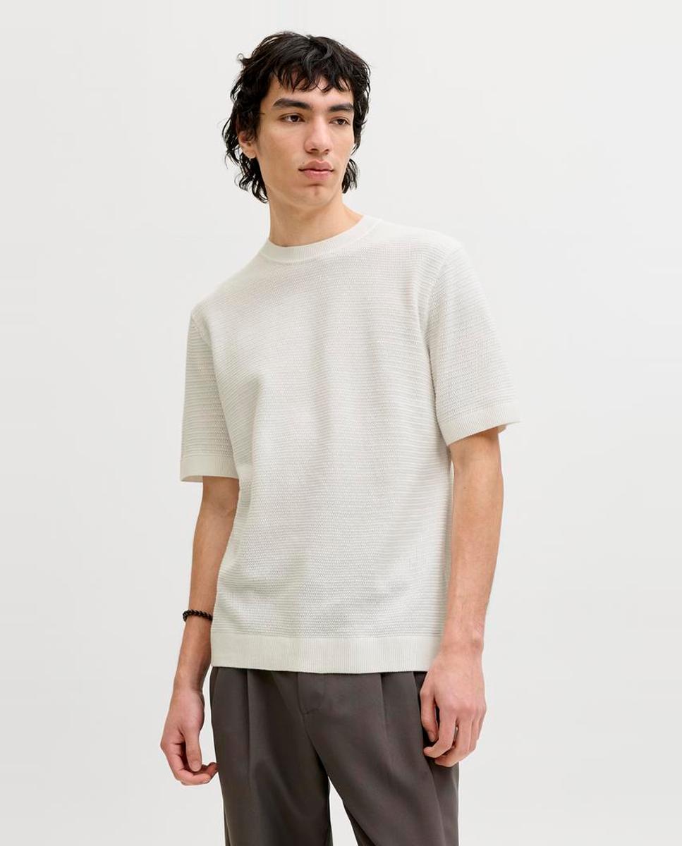Jack & Jones - Camiseta de hombre de punto estructurado manga corta.