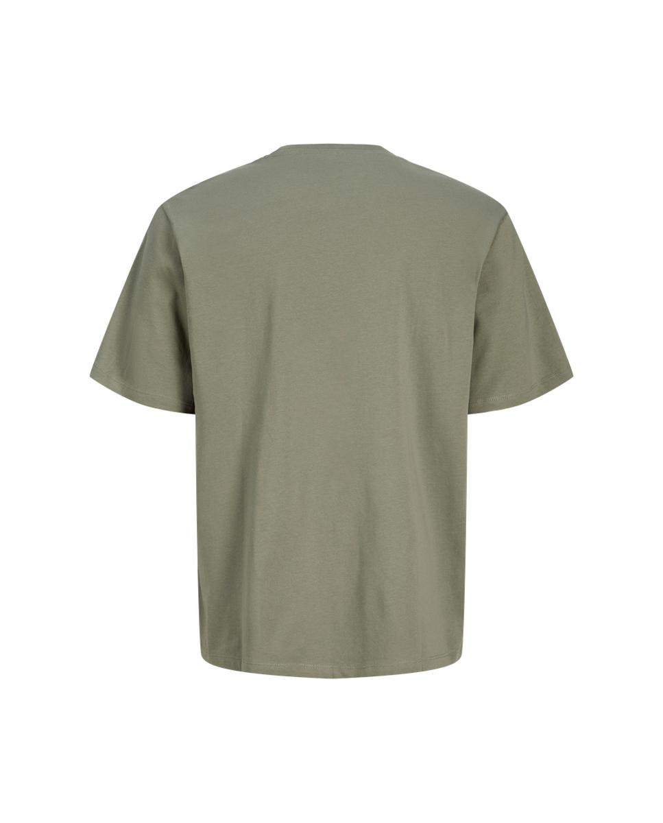T-shirt de Manga Curta com Estampado à Frente Verde-7