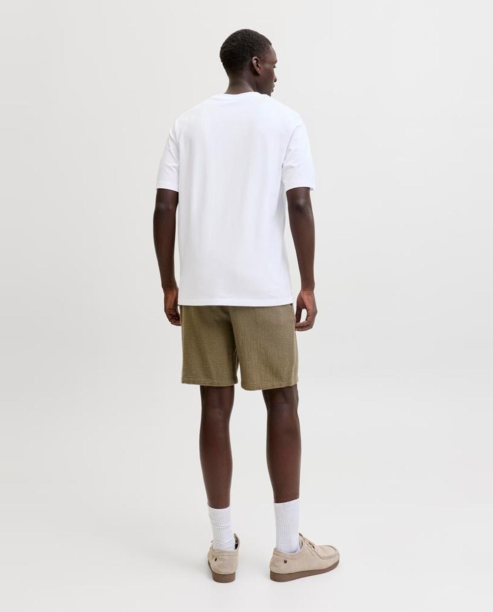 T-shirt de Manga Curta com Estampado à Frente Branco-2