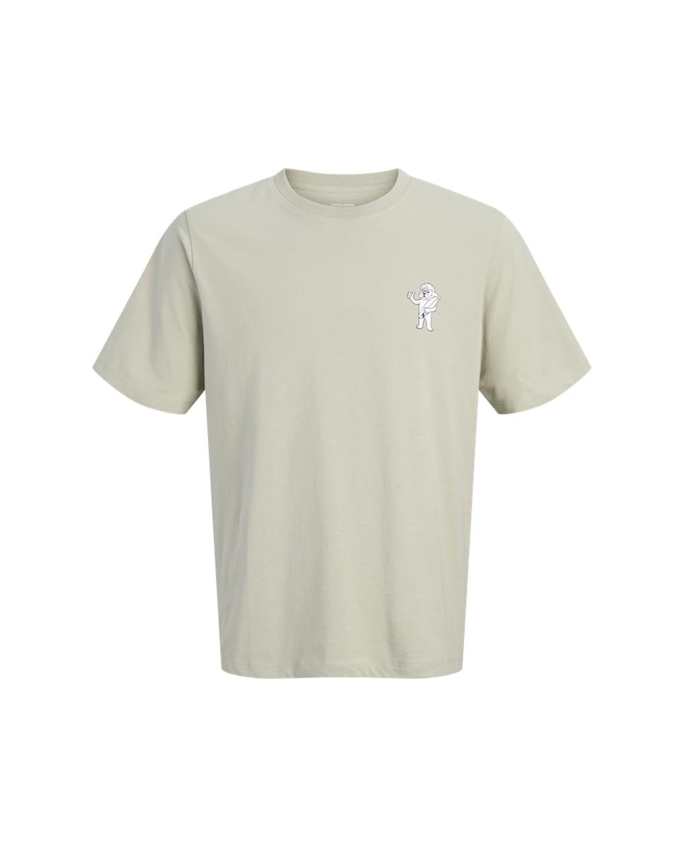 T-shirt de Manga Curta com Estampado Lateral Verde-6