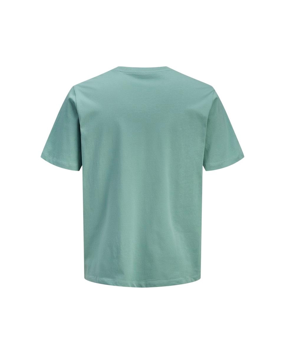 T-shirt de Manga Curta com Estampado à Frente Verde-6