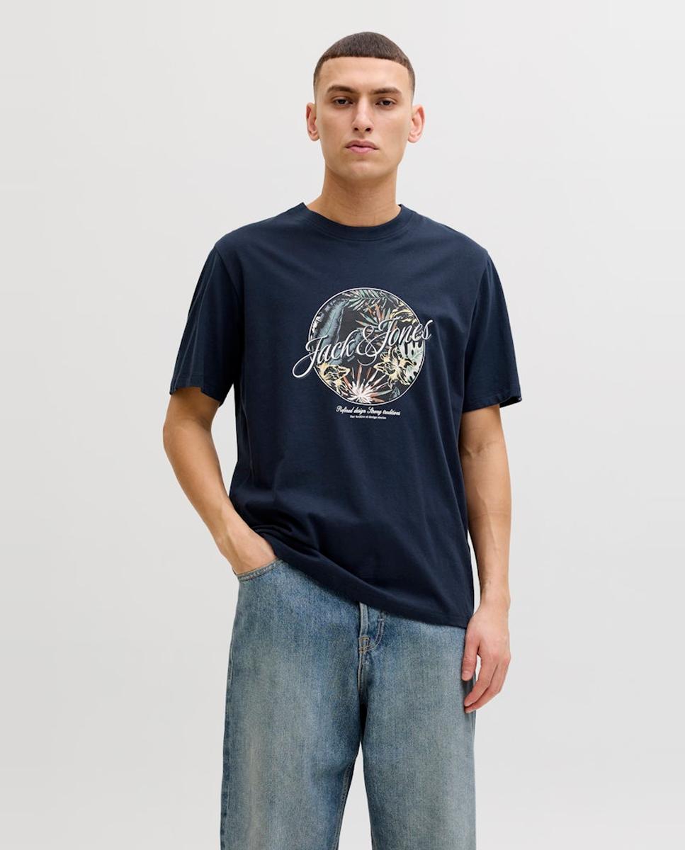 Imagem 0 de T-shirt de Manga Curta com Estampado à Frente