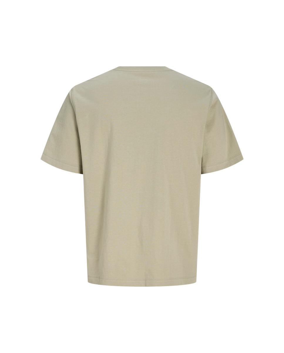 T-shirt de Manga Curta com Estampado à Frente Verde-7