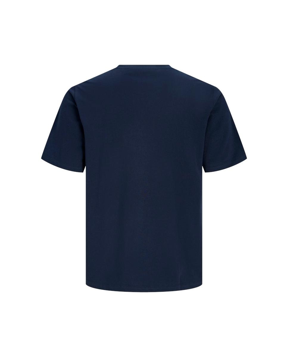 T-shirt de Manga Curta com Estampado à Frente Azul-marinho-6