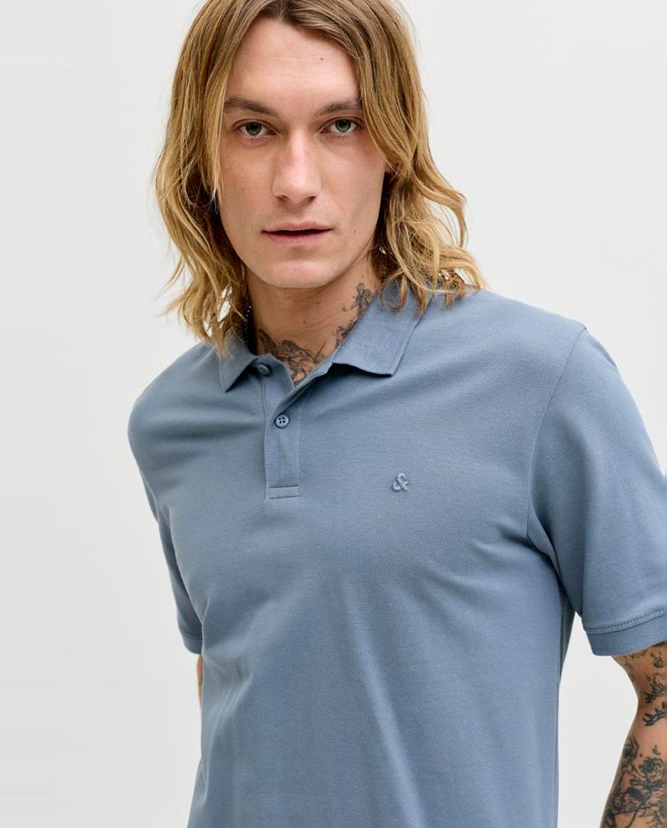 Polo de hombre slim negro de manga corta - Jack & Jones - Azul Azul-3