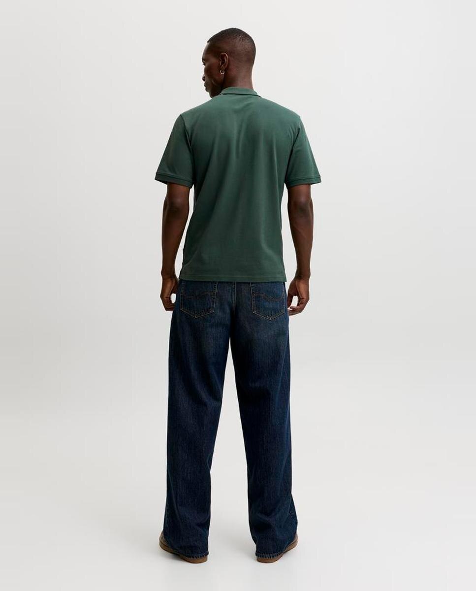 Polo de hombre slim negro de manga corta - Jack & Jones - Verde oscuro Verde oscuro-2